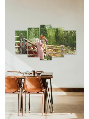 TeknoKapsül Insan Manzarası 5 Parçalı Mdf Tablo 60 x 100