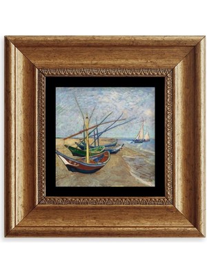 TeknoKapsül Van Gogh Çerçeveli Taş Tablo 20 cm