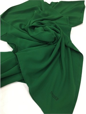 Sedef Medine Ipeği Şal,zümrüt YEŞILI,70X200