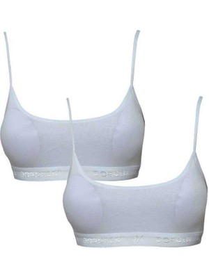 Zenvia Pedli Ip Askılı Beyaz Büstiyer 2 Adet (ZNV-556)