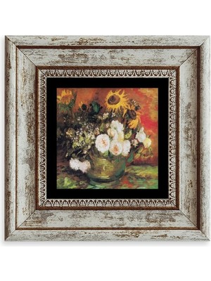 TeknoKapsül Van Gogh Çerçeveli Taş Tablo 20 cm
