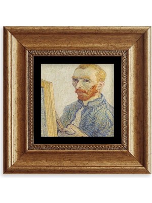 TeknoKapsül Van Gogh Çerçeveli Taş Tablo 20 cm