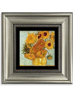 TeknoKapsül Van Gogh Çerçeveli Taş Tablo 20 cm