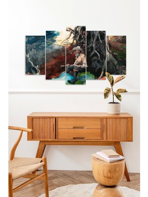 TeknoKapsül Insan Manzarası 5 Parçalı Mdf Tablo 60 x 100