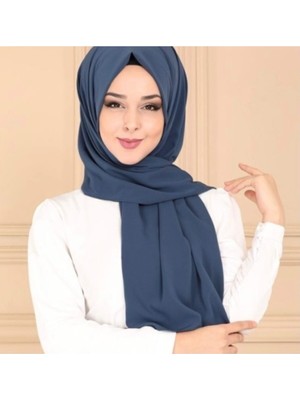 Sedef Kadın Indigo Medine Ipeği Şal