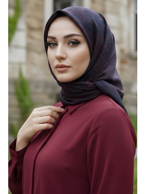 İmaj Butik Siyah İpekhan Soft Dijital Pamuklu Eşarp