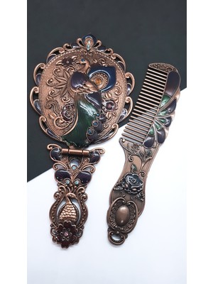 Serenity Özel Kutusunda Çeyizlik Hediyelik Katlanır Mistik Ayna Takımı01