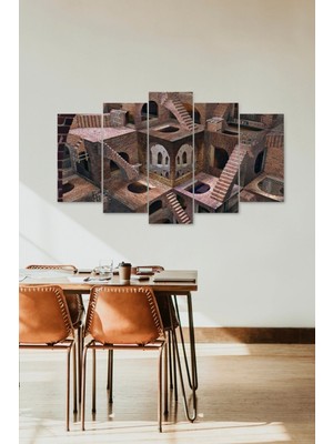 TeknoKapsül Düşündüren Manzara 5 Parçalı Mdf Tablo 60 x 100
