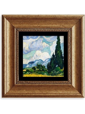 TeknoKapsül Van Gogh Çerçeveli Taş Tablo 20 cm