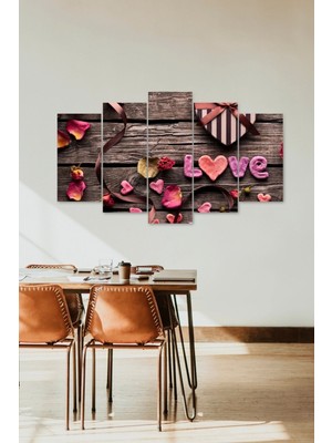 TeknoKapsül Love 5 Parçalı Mdf Tablo 60 x 100