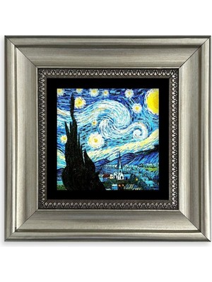 TeknoKapsül Van Gogh Çerçeveli Taş Tablo 20 cm