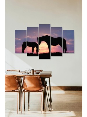 TeknoKapsül Atlar 5 Parçalı Mdf Tablo 60 x 100