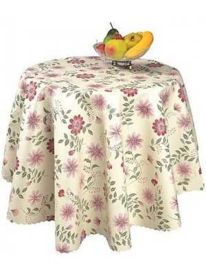 Zenvia Sermat Hazır Masa Örtüsü 140X140 cm Yuvarlak ROYALEKS-MH69 (ZNV-556)