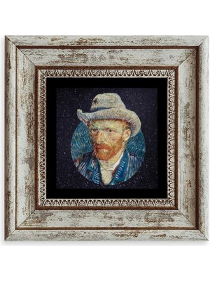 TeknoKapsül Van Gogh Çerçeveli Taş Tablo 20 cm