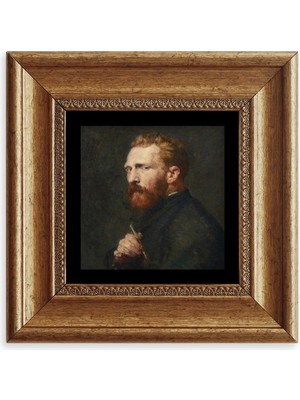 TeknoKapsül Van Gogh Çerçeveli Taş Tablo 20 cm