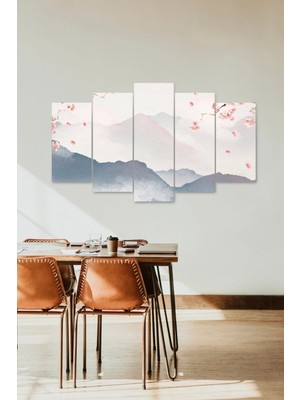 TeknoKapsül Manzara Doğa 5 Parçalı Mdf Tablo 60 x 100