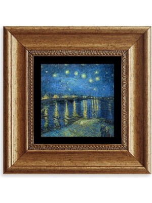 TeknoKapsül Van Gogh Çerçeveli Taş Tablo 20 cm