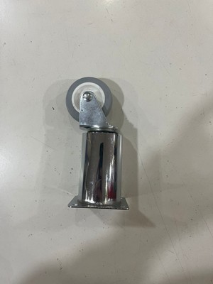 Karapolat 4 Adet Krom Mobilya Koltuk Sehpa Ayağı Tekerlekli 360DERECE Dönmektedir (Uzunluk 13CM )