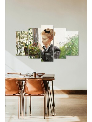 TeknoKapsül Kadın Manzarası 5 Parçalı Mdf Tablo 60 x 100