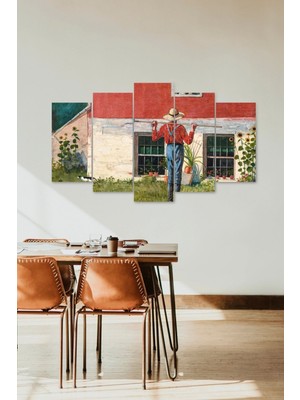 TeknoKapsül Insan Manzarası 5 Parçalı Mdf Tablo 60 x 100