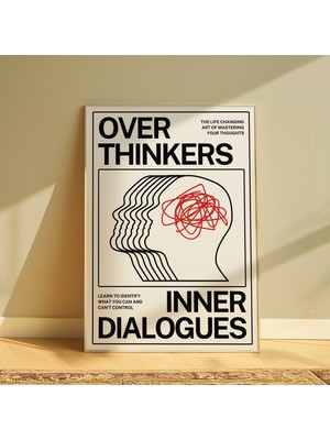 DES VU PRINT Overthinker Çerçevesiz Poster , Modern Pinterest Poster