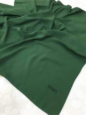 Sedef Medine Ipeği Eşarp,orman YEŞILI,110X110