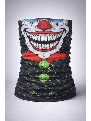 NW NessiWorld Joker Yüz Baskılı Baf Bandana - Çok Amaçlı Boyunluk Bandana 2 No