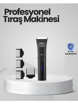 Teknodayım Şarjlı Tıraş Makinesi –dijital Ekranlı, Hızlı Şarjlı, Profesyonel Kesim Seti