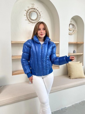 LTG Nova Puffer Kısa Mont Mavi ST25534