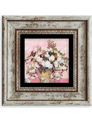 TeknoKapsül Van Gogh Çerçeveli Taş Tablo 20 cm