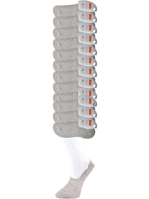 Zenvia Gri Erkek Babet Çorap 12 Çift (ZNV-556)