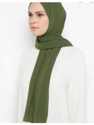 Sedef Şifon Kare EŞARP,HAKI,150X150