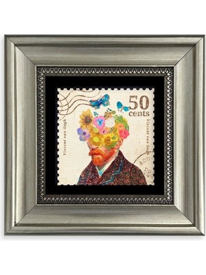 TeknoKapsül Van Gogh Çerçeveli Taş Tablo 20 cm
