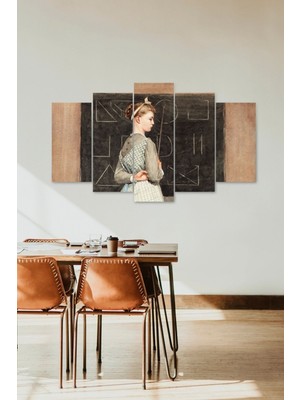 TeknoKapsül Kadın Manzarası 5 Parçalı Mdf Tablo 60 x 100