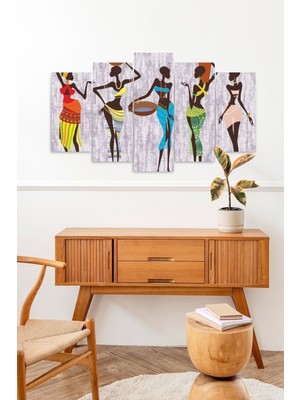 TeknoKapsül Kadınlar Dans 5 Parçalı Mdf Tablo 60 x 100