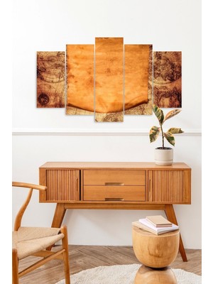 TeknoKapsül Pusula 5 Parçalı Mdf Tablo 60 x 100