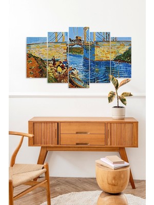 TeknoKapsül Manzara Retro 5 Parçalı Mdf Tablo 60 x 100