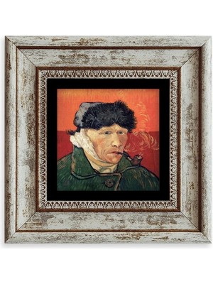 TeknoKapsül Van Gogh Çerçeveli Taş Tablo 20 cm