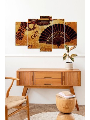 TeknoKapsül Silah ve Yelpaze 5 Parçalı Mdf Tablo 60 x 100