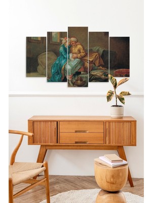 TeknoKapsül Kadın Erkek 5 Parçalı Mdf Tablo 60 x 100
