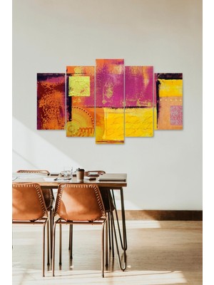 TeknoKapsül Düşündüren Hatıralar 5 Parçalı Mdf Tablo 60 x 100