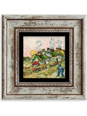 TeknoKapsül Van Gogh Çerçeveli Taş Tablo 20 cm