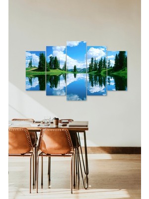 TeknoKapsül Manzara Doğa 5 Parçalı Mdf Tablo 60 x 100