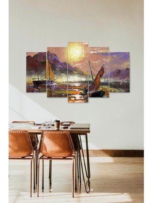 TeknoKapsül Manzara 5 Parçalı Mdf Tablo 60 x 100