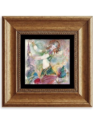 TeknoKapsül Kadın Çerçeveli Taş Tablo 20 cm