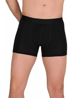 Zenvia Pamuk Modal Likralı Esnek Erkek Boxer Siyah 4476B (ZNV-556)