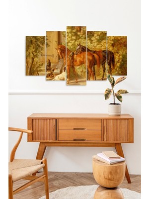 TeknoKapsül Atlar 5 Parçalı Mdf Tablo 60 x 100