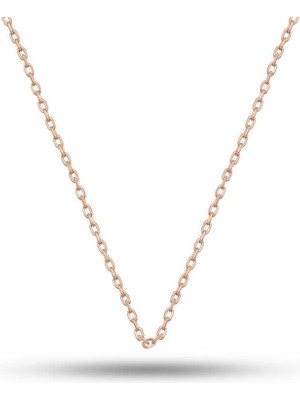 Özcömert Silver Gümüş Rose 0.30 Mikron 50 cm Forse Kadın Zincir