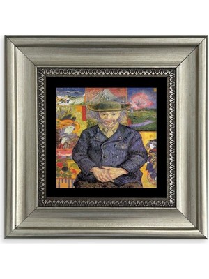TeknoKapsül Van Gogh Çerçeveli Taş Tablo 20 cm