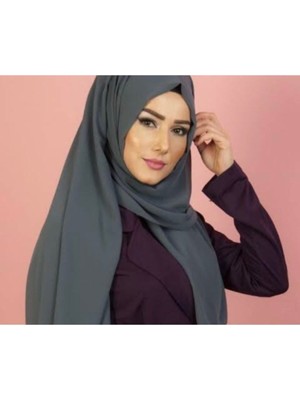 Sedef Şifon Kare EŞARP,FÜME,140X140